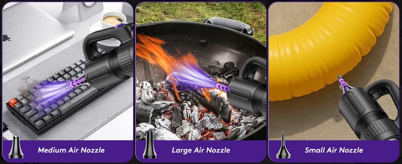 SWMRDN Car Vacuum Portable Cordless, 20000Pa Mini Vacuum Cleaner & Air Duster, 130W Brushless Motor Handheld Vacuum Cordless with LED Light, 7800mAh Battery, Multi-Nozzles for Car, Office, Home, Pet