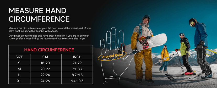 TRENDOUX Winter Ski Snow Gloves : 100% Waterproof 3M Thinsulate -30°F Cold Weather Windproof Warm Lined Gloves for Men Women Insulated Touchscreen Glove with Anti-Slip