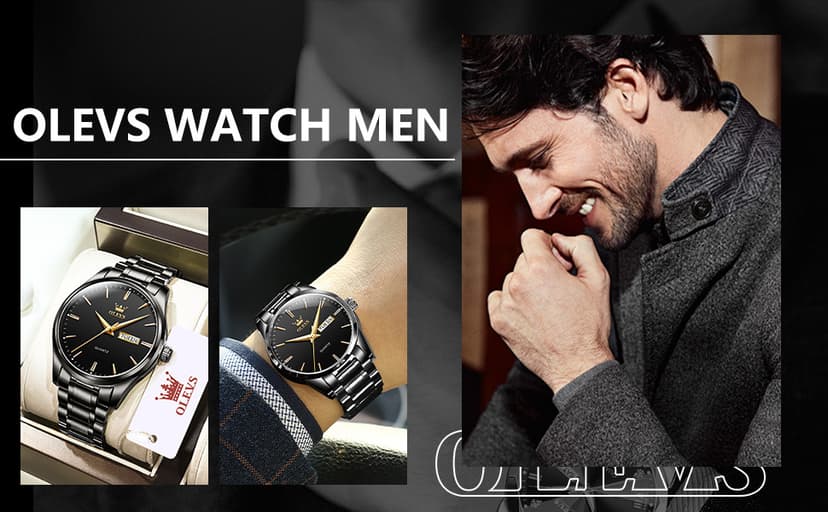 OLEVS Mens Gold Watches Waterproof Stainless Steel Lightweight Watch with Date Classic Luxury Dress Watch for Men Gold White Blue Green Dial