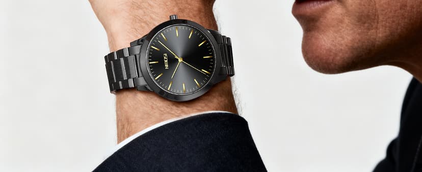 NIBOSI Men Watches Analog Quartz Stainless Steel Black Watches for Men Waterproof Business Classic Watch Fashion Minimalist Ultra Thin Wrist Watch for Work and Casual Wear