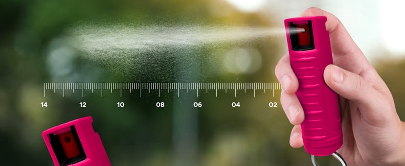 FURY Hardshell Pepper Spray - 12Ft Range, Max Strength, UV Dye Identifier, Anti-Leak & Anti-Misfire, Slidetop Trigger, Belt Clip & Key Ring, Multiple Color Options, Self-Defense Spray