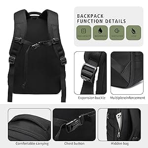 Wotony Military tactical backpack, backpack for men black small tactical assault bag