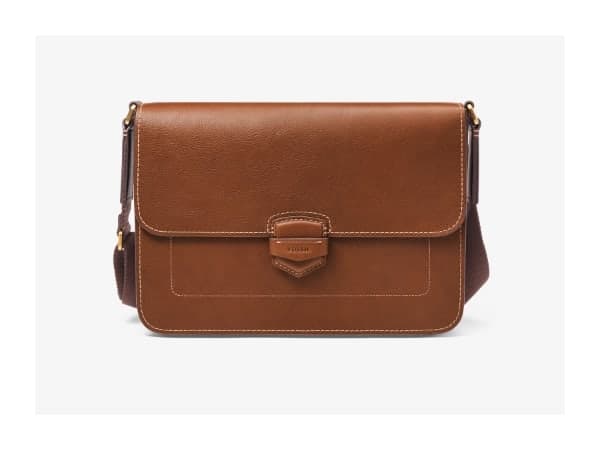 Fossil Men's Leather Bifold Wallet with Flip ID Window for Men