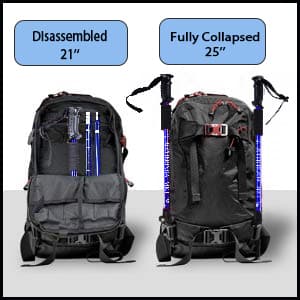 Aihoye Hiking Trekking Poles, 2 Pack Collapsible, Lightweight, Anti Shock, Walking Sticks, Adjustable Hiking Pole for Men and Women