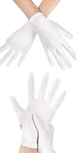 Lansian Long Opera Party Gloves for Women 1920s 20s Satin Gloves Costumes Elbow Length Bridal Evening Dress, 21 inches