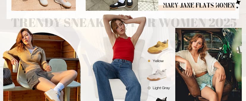 COOLLULU Mary Jane Shoes Sneakers for Women Fashion Ballet Sneakers with Foam Insole Non Slip Sneakerinas Retro Tennis Lightweight Flats Footwear for Daily Walking Causal Dressy