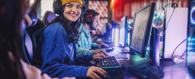 VECELO Ergonomic Gaming Chair with Footrest, Comfy Recliner Computer Chair, Swivel Seat, Height Adjustable, High Back PU Leather, Lumbar Support, Headrest for Adults, Black