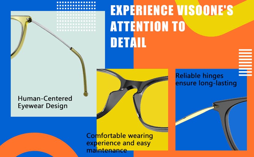 VISOONE Anti Slip TR90 Blue Light Blocking Glasses Size M Eyewear Frame with Anti Glare Eye Protection for Women GaeL