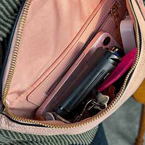 Mace Pepper Spray - Maximum Police Strength OC with UV Dye, Fast Flip Top, Ergonomic Finger Grip, Easy Carry Keychain, 12 Feet Range, 0.42 oz Compact Model, Self Defense Pepper Spray for Women & Men