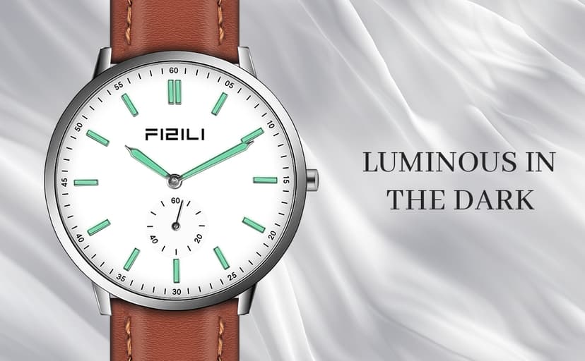 Watch Mens Watches Fashion Minimalist Ultra-Thin Watches for Men Waterproof Luminescent Hands Leather Strap