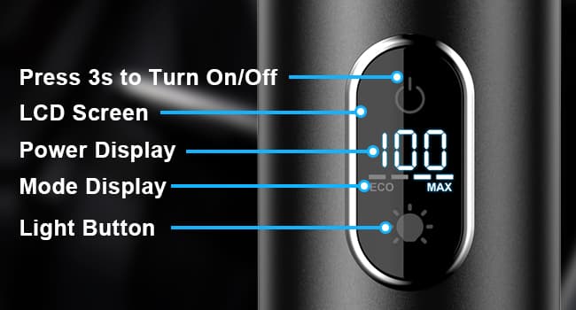 Upbooz Handheld Vacuum Cordless, Car Vacuum with 14000PA Powerful Suction with LED Light, Air Duster 2-in-1,Low Noise Rechargeable Portable Mini Vacuum Cleaner for Car Home Pet Office,Two Gears Black