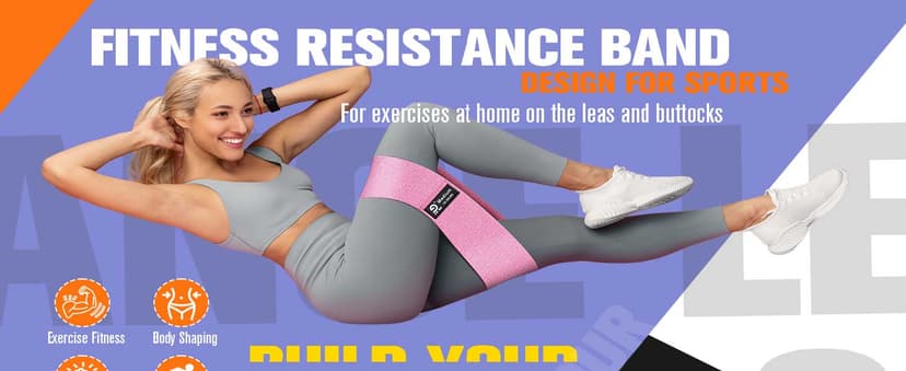 Thick Fabric Booty Bands – Resistance Loop Bands for Glutes & Legs, Home Gym, Pilates & Yoga – JIN BD