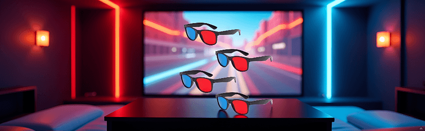 4Pcs Red and Blue 3D Glasses Universal TV Movie Dimensional Video Frame 3D Glasses DVD Game Glass 3D Style Glasses for 3D Movies Games,3D Viewing Glasses,Light Simple Design,Accessories