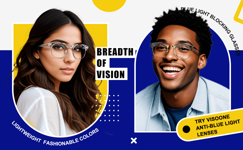 VISOONE Lightweight Blue Light Blocking Glasses Square with Anti Computer Glare for Gaming Men and Women MONTANA