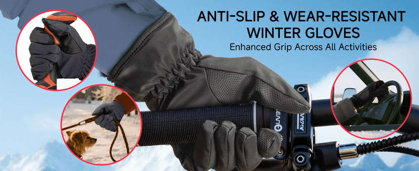 TRENDOUX 100% Waterproof Windproof Gloves: 3M Touchscreen Ski Snow Winter Gloves for Men Women Cold Weather, Thermal Warm Lined for Snowboarding Skiing Driving Running Cycling Texting Typing Biking