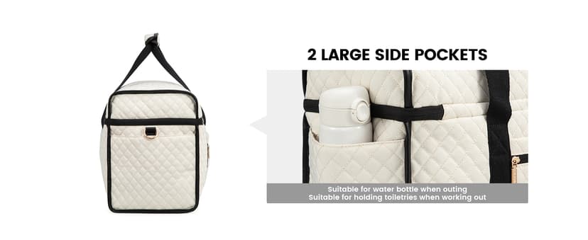 LOVEVOOK Travel Duffle Bag - Weekender & Overnight Bag with Toiletry & Wet Pocket, Carry-On Size, 3pc Set