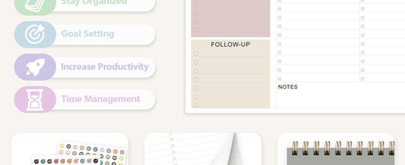 Weekly To Do List Notepad, Undated Planner with 52 Sheets (8.5''x11''), Desk Weekly Planner for Women & Man, Home School & Work