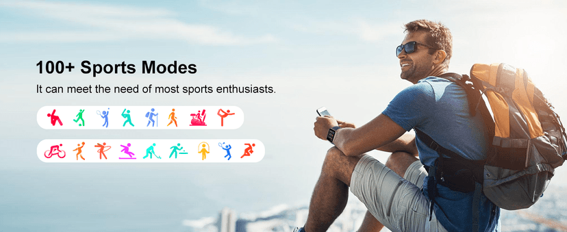 RUIMEN Smart Watches for Women Men (Answer/Make Calls) Compatible with iPhone/Android Phones, 1.85" HD Screen Fitness Tracker Heart Rate Monitor 100+ Sports Tracker Watch Waterproof (Blue)