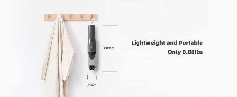 Brigii Crevice Vacuum, Cordless Mini Vacuum, 2 in 1 Handheld Vacuum & Air Duster, Lightweight 0.88lbs, USB-C Rechargeable-M5