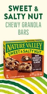 Nature Valley Protein Bars Variety Pack, Gluten Free Chewy Granola Snack Bars, 10g Protein, Peanut Butter Dark Chocolate, Salted Caramel Nut, Peanut Almond Dark Chocolate, 15 Count, 21.3 oz Box