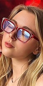 VISOONE Lightweight Blue Light Blocking Glasses Square with Anti Computer Glare for Gaming Men and Women MONTANA