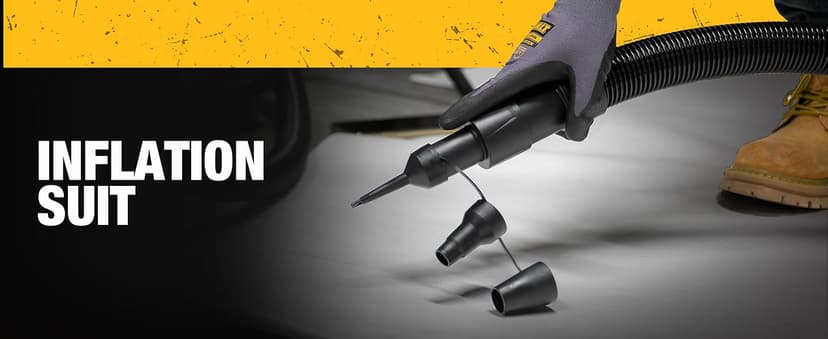 DEWALT Shop Vacuum 6 Gallon 4HP Poly Wet Dry Vacuum Ultimate Cleaning Solution for Construction Workshop Environments for Jobsite Garage Home W/Inflation Ket, Yellow, DXV06PL