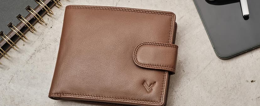 Lavalen Soft Leather Wallet for Men – Genuine Bifold with Zipper Coin Pocket – Holds Bills, Credit Cards, Coins – RFID Blocking Protection – Stylish, Durable & Practical Leather Wallet for Men