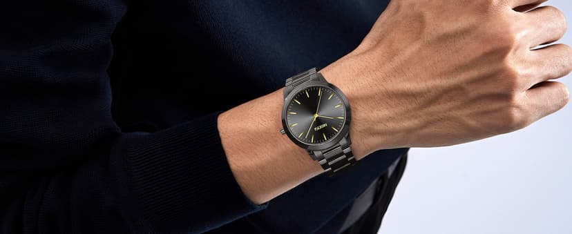 NIBOSI Men Watches Analog Quartz Stainless Steel Black Watches for Men Waterproof Business Classic Watch Fashion Minimalist Ultra Thin Wrist Watch for Work and Casual Wear