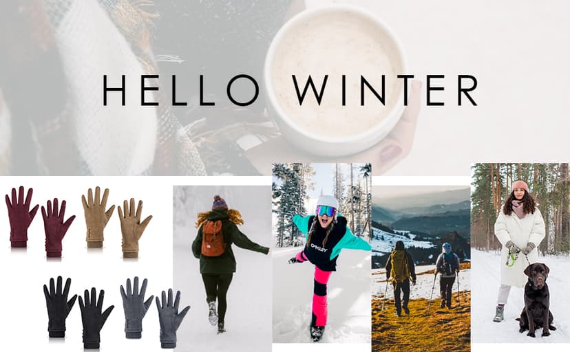 Dsane Womens Gloves Winter Touch Screen Texting Phone Windproof Gloves for Women Fleece Lined Thick Warm Gloves