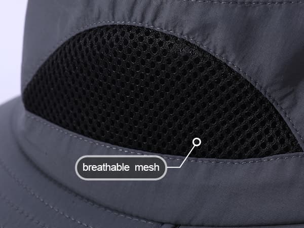 Sireck Fishing Hat, UPF50+ Wide Brim Sun Hat for Men Women, UV Protection Hiking Beach Bucket Hats Summer Safari Hat