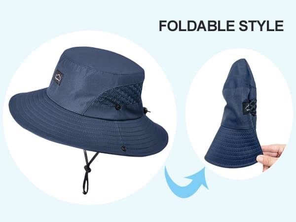 Sireck Fishing Hat, UPF50+ Wide Brim Sun Hat for Men Women, UV Protection Hiking Beach Bucket Hats Summer Safari Hat