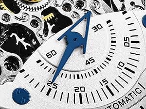 Stuhrling Original Mens Skeleton Automatic Dress Watch with Alligator Embossed Leather Strap Skeleton Dial