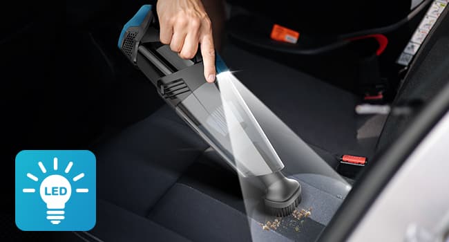 Blestan Car Vacuum - Portable Vacuum Cleaner with 16.4ft Cord, Bag, LED Light & Attachments - DC 12V High Power Small Vacuum, Car Accessories