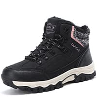 TARELO SINCE 1986 TARELO Womens Hiking Boots Fur Lined Snow Shoes Winter Warm Ankle Booties Lady Non Slip Walking Fashion Boot