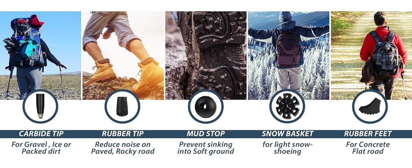 TREKOLOGY Trek-Z Cork Grip Trekking Poles – Lightweight Folding Hiking Poles, Adjustable Height, Compact Travel Design, Aircraft-Grade Aluminum Walking Sticks for Men & Women