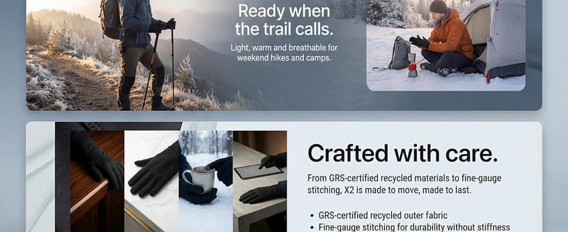 Aerynx Winter Gloves Women Men Cold Weather Touch Screen 3-Layers Liner Glove for Running, Cycling, Biking, Hiking, Driving