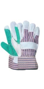 ATERET 12 Pairs Hi Vis Heavy Duty Durable Cowhigh Leather Work Gloves