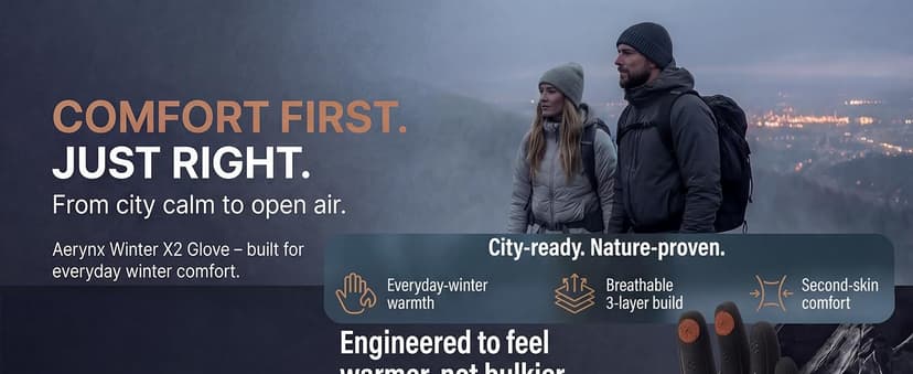 Aerynx Winter Gloves Women Men Cold Weather Touch Screen 3-Layers Liner Glove for Running, Cycling, Biking, Hiking, Driving