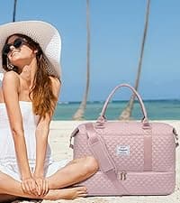 LOVEVOOK Travel Duffle Bag,Weekender Bags for Women with Shoe Compartment,Carry on Overnight Bag with Toiletry Bag,Gym Duffel Bag with Wet Pocket, Hospital Bags for Labor and Delivery