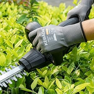 Kebada W1 Work Gloves for Men and Women, PU Coated Safety Gloves with Grip, Touchscreen, Ideal for Warehouse Package Handling, Construction, Gardening, 12 Pairs Gray Large