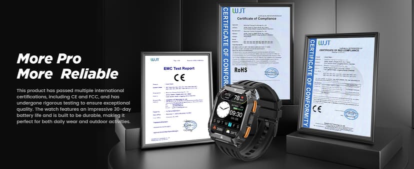 FOSMET Smart Watches for Men, 1.95'' Fitness Watch: Waterproof Military Smart Watch with 100 Days Battery Life/Call/Flashlight/Sleep/SpO2/Heart Rate Monitor/Step Tracker, Sport Smartwatch for Android iPhone