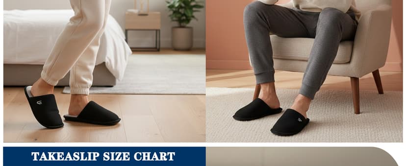 Takeaslip Mens Memory Foam Slippers Lightweight House Shoes for Indoor Outdoor Travel