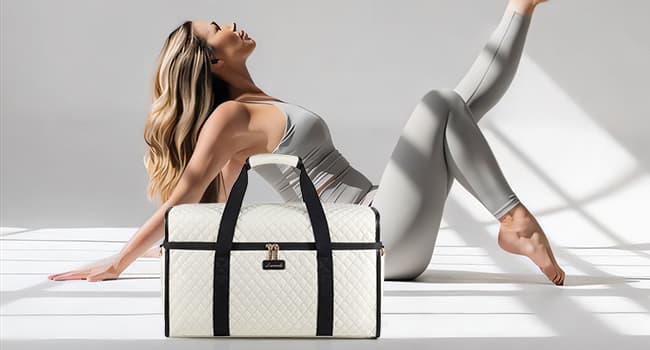 LOVEVOOK Travel Duffle Bag - Weekender & Overnight Bag with Toiletry & Wet Pocket, Carry-On Size, 3pc Set