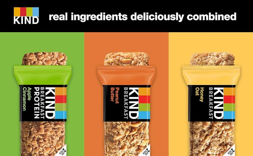 KIND Breakfast Protein Bars, Almond Butter, Healthy Snacks, Gluten Free, 8g Protein, 6 Count