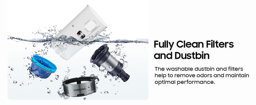 Samsung Jet 75 Pet Cordless Vacuum, Lightweight w/Turbo Action Brush, Pet Tool, Removable Battery, Powerful Cleaning for Hardwood Floors, Carpets, Area Rugs, VS20B75AGR5/AA, Silver