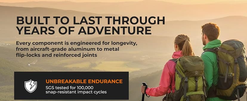 Trekology Trek-Z Collapsible Hiking & Trekking Poles - Balance Support for Seniors, Women, and Men, 2pc Per Set