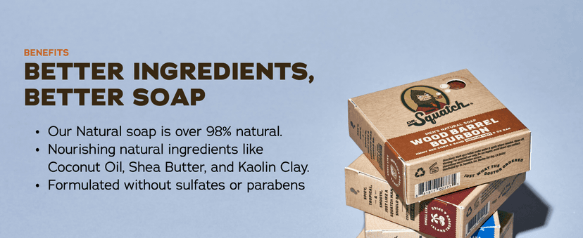 Dr. Squatch 2025 Holiday Bundle - Men's Natural 4 Soap and 4 Deodorant Gift Set - Cold Process Soap with No Harsh Chemicals + Odor-Squatching, Aluminum Free Deodorant