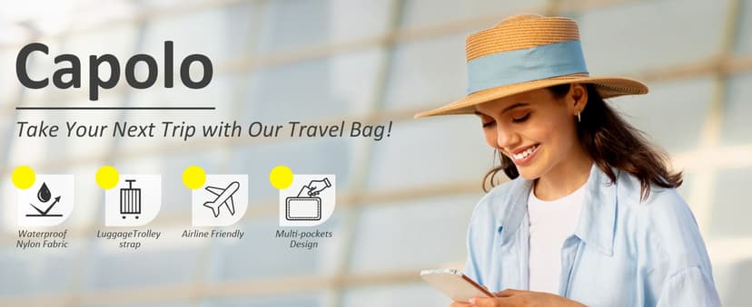 Capolo Expandable Travel Duffle Bags Weekender Overnight Bags for Women Men Hospital Bag for Women Labor Delivery with Toiletry Bag Waterproof