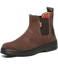 GUBANGDUN Steel Toe Work Boots for Men Slip Resistant Welding Work Boots Slip-on Safety Shoes for Industrial Construction