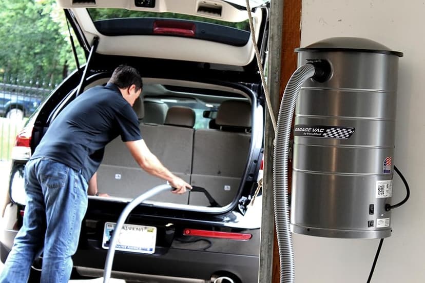 VacuMaid GV30 Wall Mounted Garage Vacuum with 30 ft Hose and Tools